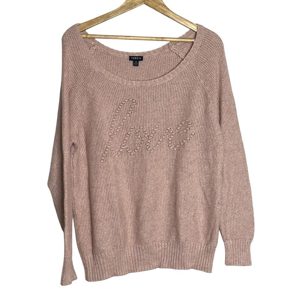 Torrid Textured Knit Blush Love Logo Sweater